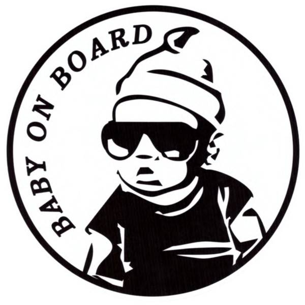 Наклейка на авто виниловая BABY ON BOARD D-18 (12018305)