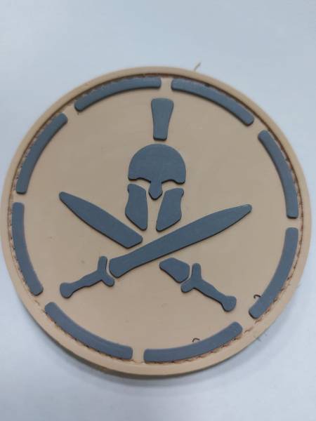 Нашивка ( шеврон патч patch ) тактическая MOLON LABE mo-lone lНah-veh 3D PVC ( пластизоль ) на липучке D-8 песочная(2504317) - HAKKI