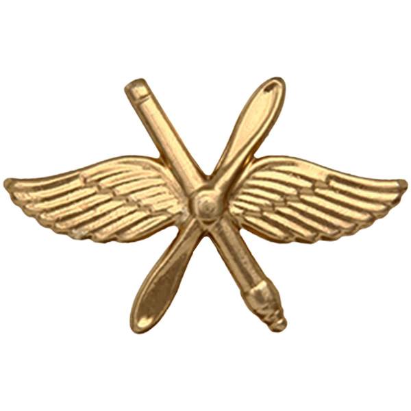 Эмблема ( знак ) петличная ( петлица ) ВВС России золотистая (2102086) - HAKKI