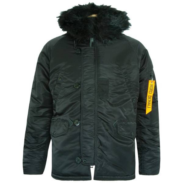 Куртка NORD DENALI аляска HUSKY SHORT BLACK / ORANGE черная (1105176) - ВОЕНТОРГ ТЫЛОВИК