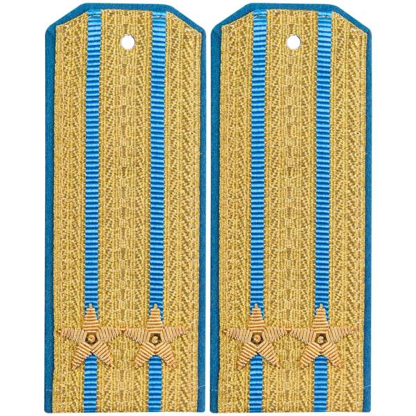 Погоны ВДВ / ВКС парадные на китель Подполковник трапеция р/в галун (2203021) - HAKKI