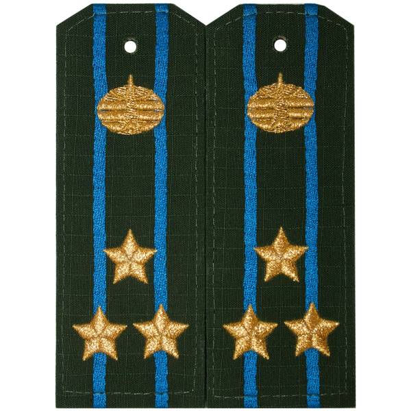 Погоны ВКО на офисную форму Полковник с эмблемой рип-стоп машинная вышивка пластик (2202982) - HAKKI