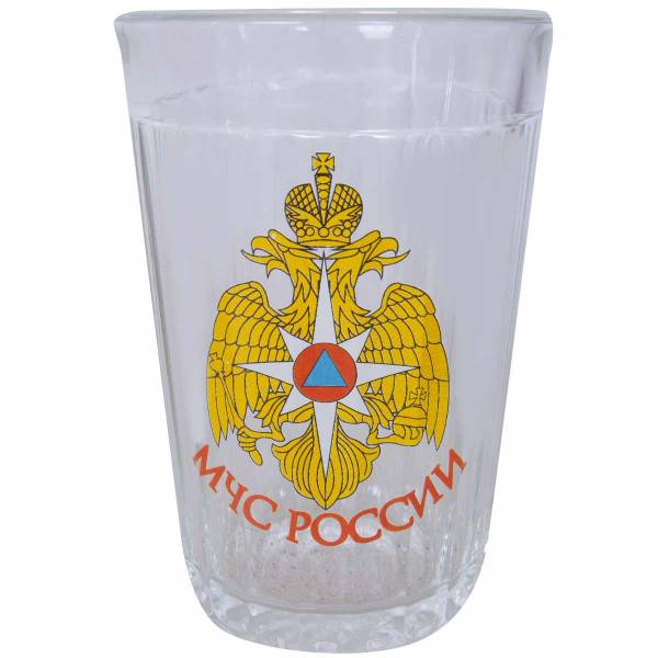 Стакан граненый с символикой МЧС России (4609017) - HAKKI