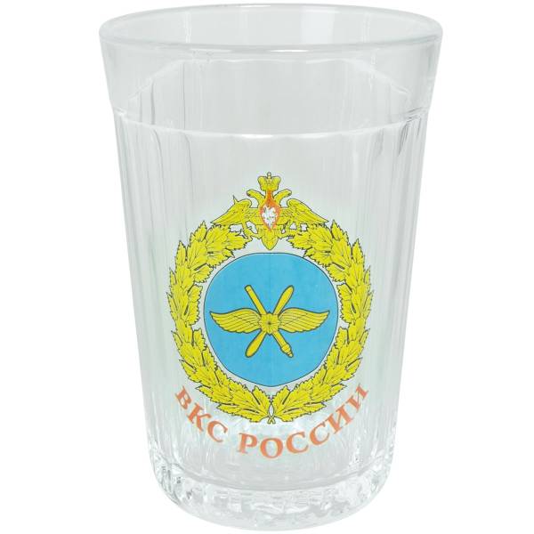 Стакан граненый с символикой ВКС ( Воздушно-космические силы ) России (4609136) - HAKKI