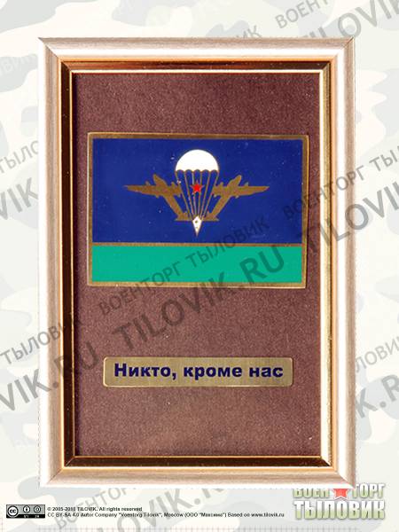 Плакетка с символикой ВДВ Никто, кроме нас (4406102) - HAKKI