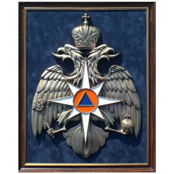 Плакетка ( панно ) Герб МЧС России 450х560 (4406220) - HAKKI