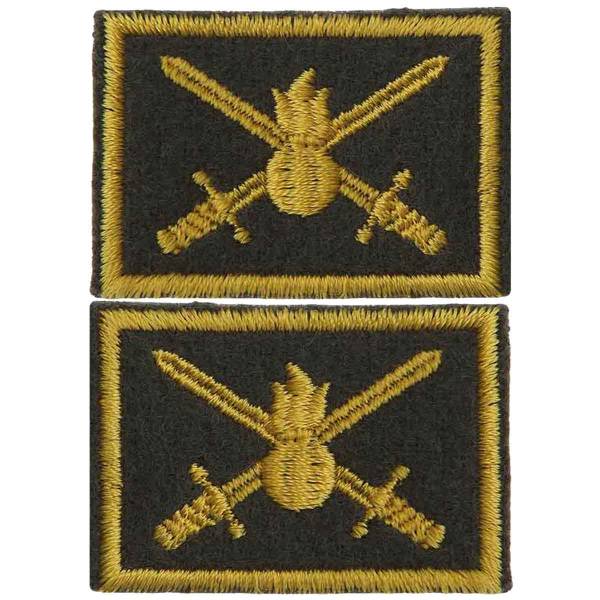 Эмблема ( нашивка знак ) петличная ( петлица ) Сухопутные войска вышитая оливковая (2505008) - HAKKI