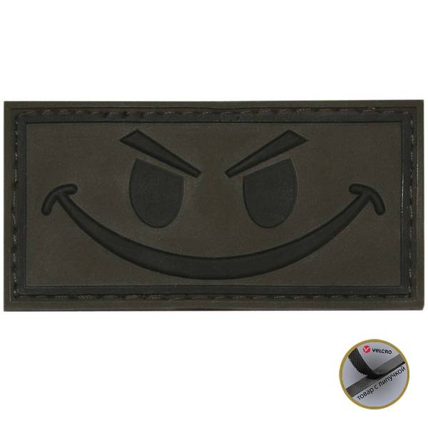 Нашивка ( шеврон патч patch ) тактическая  Smile 4 3D PVC ( пластизоль ) на липучке 7х3,5 защитная (2504076) - HAKKI