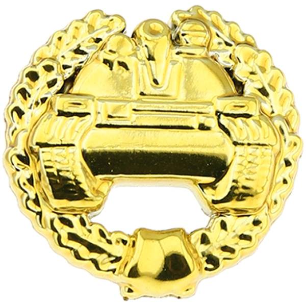 Эмблема ( знак ) петличная ( петлица ) Танковые войска старого образца пластик золотистая (2102158) - HAKKI