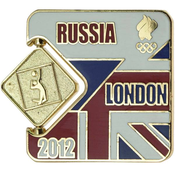 Значок ( знак ) олимпийский Лондон / London 2012 команда России Волейбол / Volleyball коллекционный на пимсе (2308051) - HAKKI