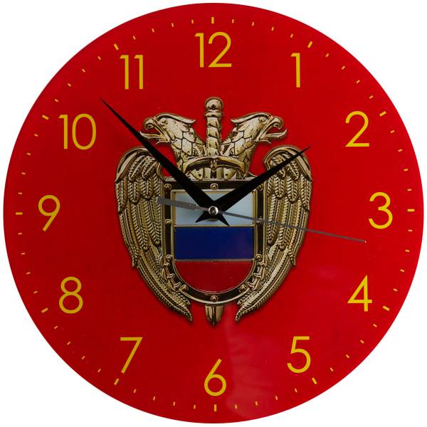 Часы настенные с символикой ФСО ( Федеральная служба охраны ) РФ D-28 (4102154) - HAKKI