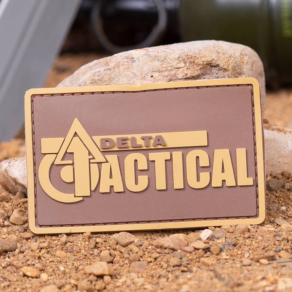 Нашивка ( шеврон патч patch ) тактическая  DELTA TACTICAL 3D PVC ( пластизоль ) на липучке 8х5 песочная (2504148) - HAKKI