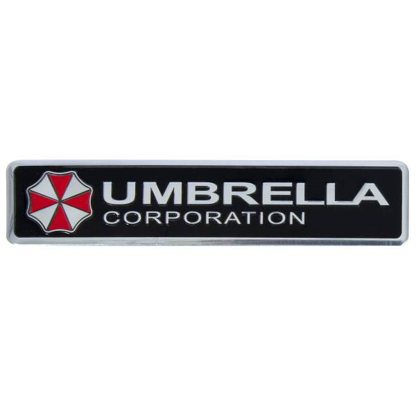 Шильдик ( наклейка шильд ) на авто UMBRELLA CORPORATION 12х3 черный (12017806)