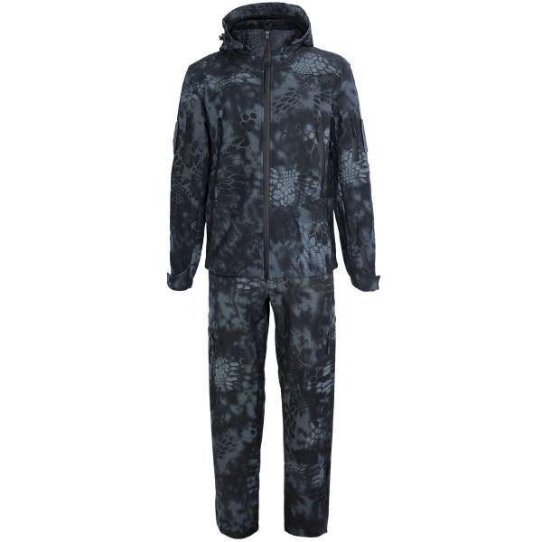 Костюм камуфлированный ( камуфляж ) KEOTICA ( КЕОТИКА ) Шторм Softshell ветровлагозащитный питон черный (1107504) - ВОЕНТОРГ ТЫЛОВИК