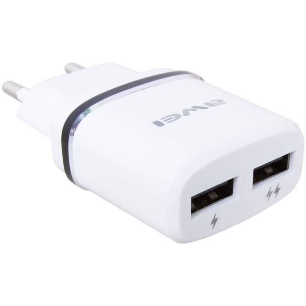 Зарядное устройство AWEI ( АВЕЙ ) С-930 для зарядки телефона USB 2 разъема белое (4003003) - HAKKI