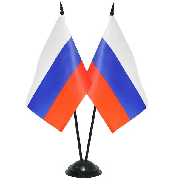 Подставка ( флагшток ) настольная для 2-х флагов 15х22 330 мм пластик черная (4707004)  - HAKKI