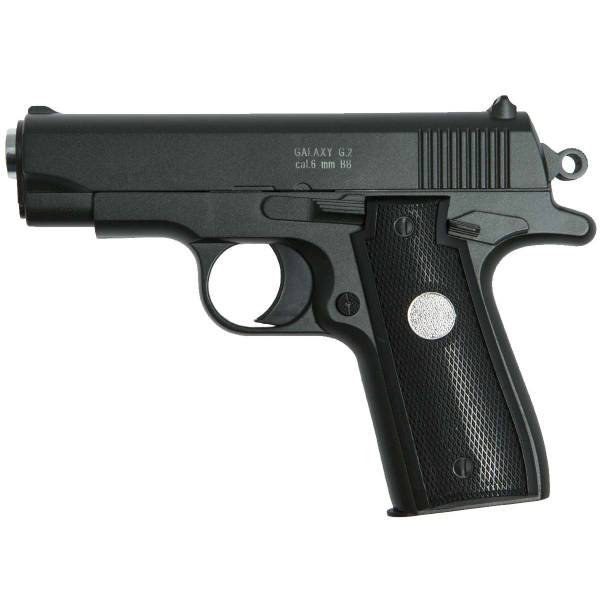 Пистолет GALAXY пневматический страйкбольный Browning mini магазин 10 шт калибр 6 мм (3219027) - HAKKI