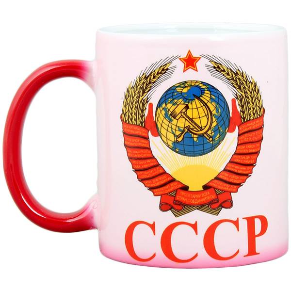Кружка с символикой СССР хамелеон красная (4601223) - HAKKI