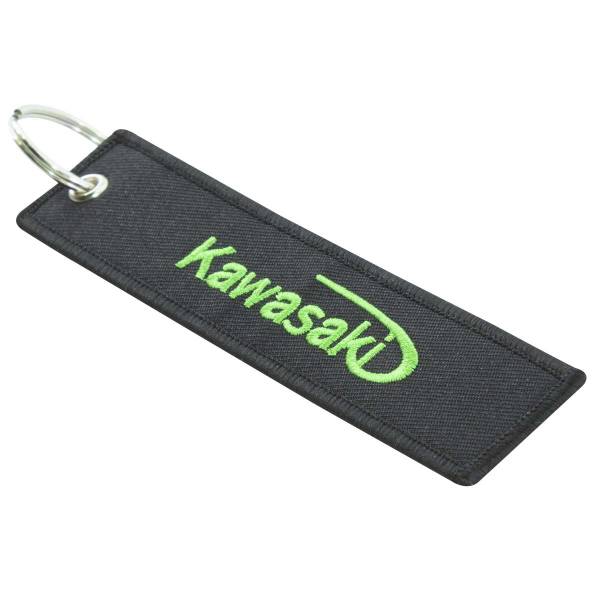 Брелок с символикой MONSTER KAWASAKI ( Монстер - Кавасаки ) вышитый полоса ( лента ) 13х3 черный (4402379) - HAKKI