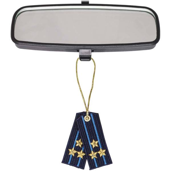 Вымпел мини в авто погоны с вышивкой Полковник ВКС / ВВС России (4501978) - HAKKI