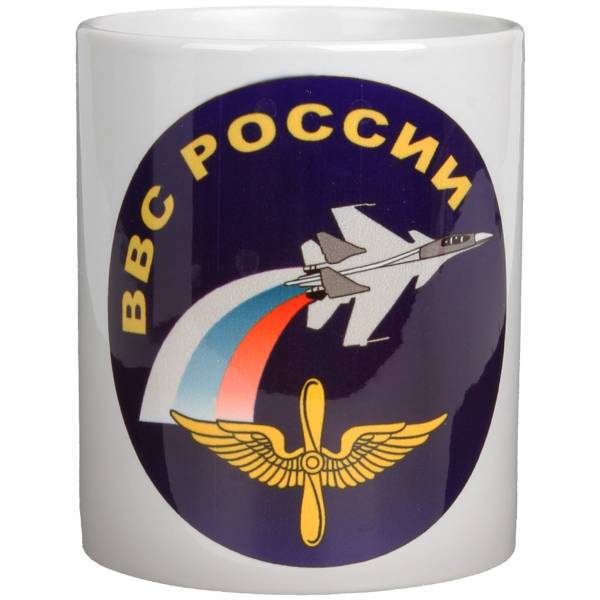 Кружка с символикой ВВС России белая (4601200) - HAKKI