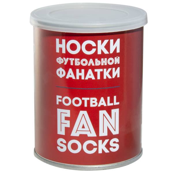 Носки в банке консервированные подарочные женские Носки футбольной фанатки / Football fan socks (4807073) - HAKKI