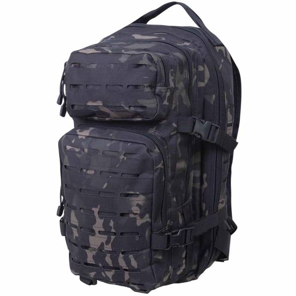 Рюкзак TAC тактический Assault Laser Cut 22х46х30 30 л камуфлированный camo-multi черный (3306037) - HAKKI