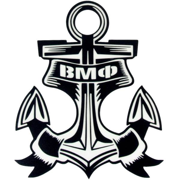 Наклейка на авто виниловая с символикой ВМФ якорь 12х13 белая (12012014)