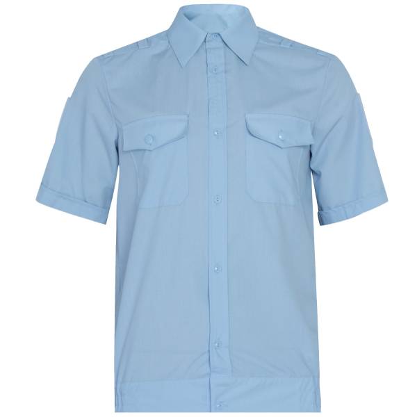 Рубашка Полиции ОВД МВД мужская повседневная с коротким рукавом на резинке нового образца уставная голубая (1109029) - HAKKI
