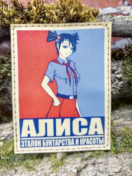 Нашивка ( шеврон патч patch ) тактическая АЛИСА / ЭТАЛОН БУНТАРСТВА И КРАСОТЫ на липучке 6,5х8,5 (2504390) - HAKKI