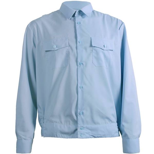 Рубашка Полиция ОВД МВД мужская повседневная с длинным рукавом на резинке голубая (1109016) - HAKKI