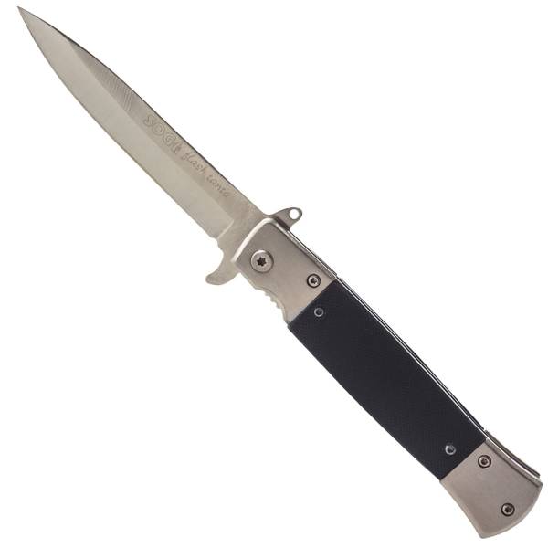 Нож складной SOG flash tanto полуавтоматический с клипсой черно-серый (3913034) - HAKKI