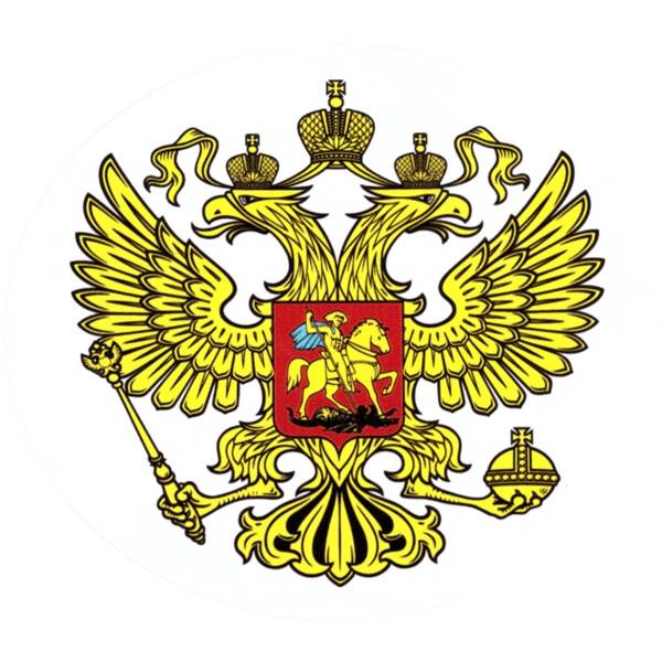 Наклейка на авто виниловая Герб РФ D-18 (12015020)