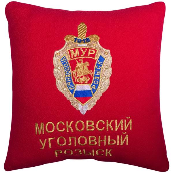 Подушка сувенирная МУР 35х35 вышитая красная (4408001) - HAKKI