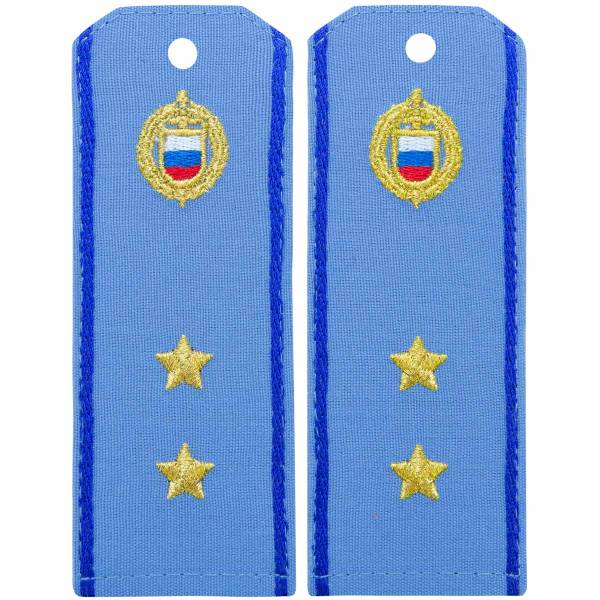 Погоны ФСО повседневные на рубашку Прапорщик с эмблемой машинная вышивка пластик (2225010) - HAKKI