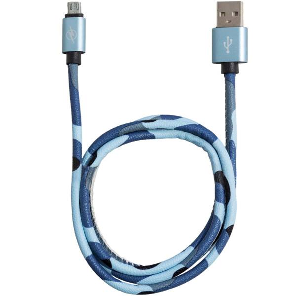Кабель ( провод ) для зарядки телефона USB / Micro камуфлированный синий (4002003) - HAKKI