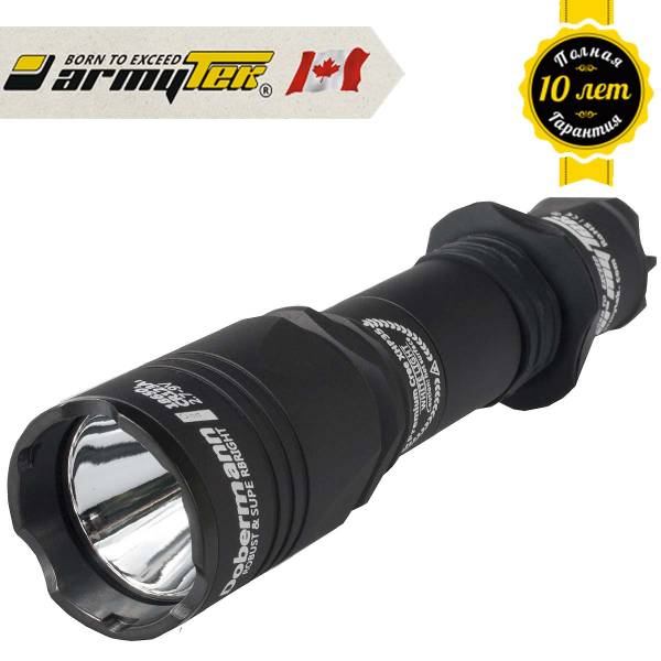 Фонарь Armytek ( Армитек ) тактический Dobermann ( Доберманн ) Pro Cree XHP35 Hi Warm теплый свет (3311972) - HAKKI