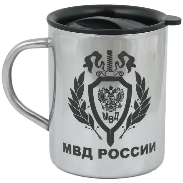 Термокружка металлическая с символикой МВД России 450 мл (4602043) - HAKKI