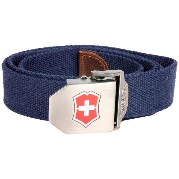 Ремень стропа брючный мужской с бляхой ( пряжкой ) Victorinox D115-21 темно-синий (1606054) - HAKKI