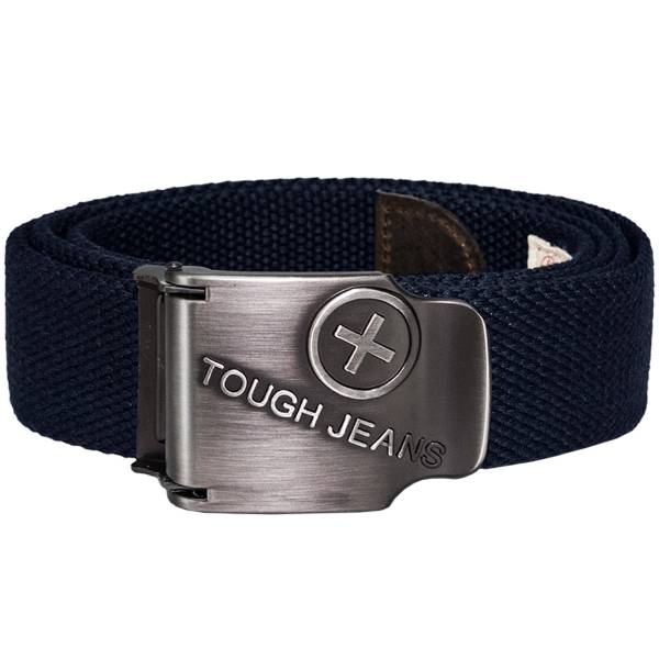 Ремень стропа брючный мужской с бляхой ( пряжкой ) TOUGH JEANS DG434 темно-синий (1606895) - HAKKI