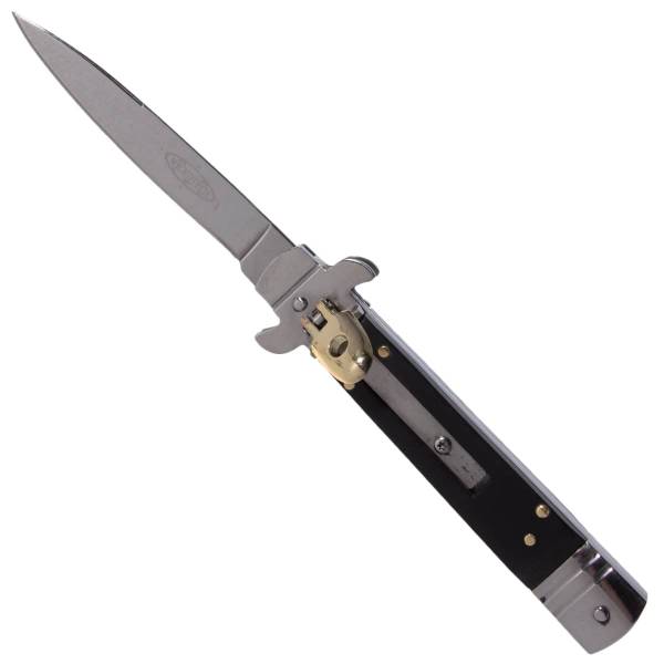 Нож складной MICROTECH автоматический выкидной черный (3913052) - HAKKI