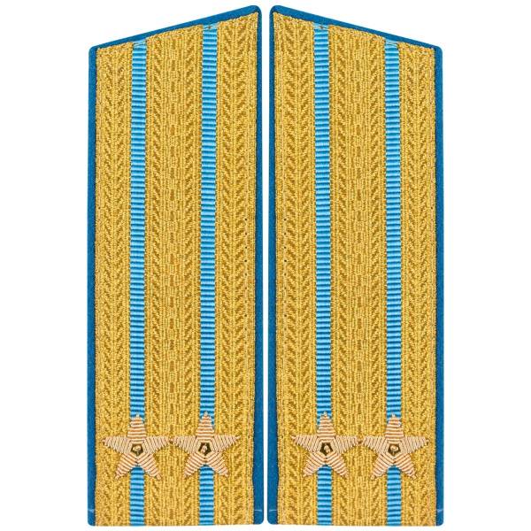 Погоны ВДВ / ВКС парадные на китель Подполковник  скос р/в галун (2203019) - HAKKI