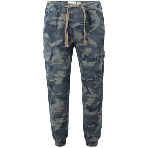 Брюки ( штаны ) Abercrombie & FItch мужские карго демисезонные на резинке c боковыми карманами камуфлированные нато (1101816) - HAKKI