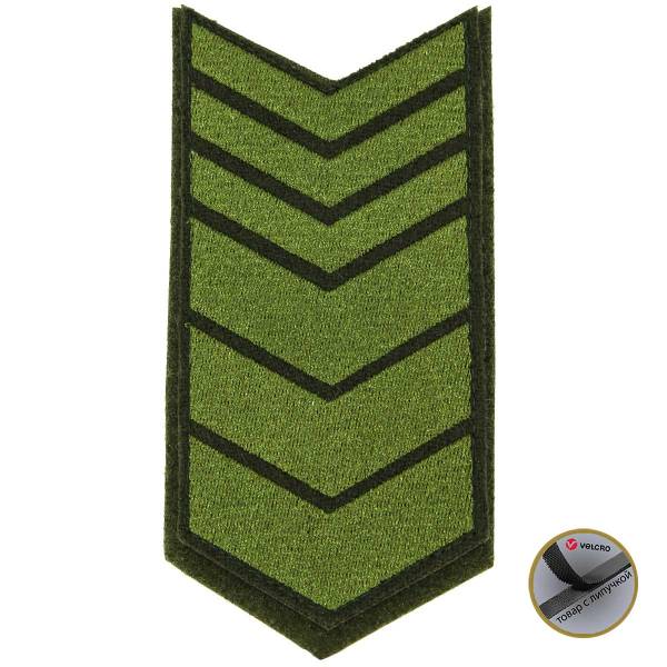 Знак - годичка ( нашивка шеврон ) нарукавный за выслугу лет ( по годам службы ) 18 лет полевой вышитый на липучке (2508068) - HAKKI