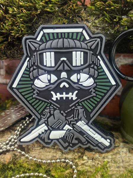 Нашивка ( шеврон патч patch ) тактическая СПЕЦНАЗ КОТИК С ПИСТОЛЕТОМ и НОЖОМ 3D PVC на липучке 7х8 (2504353) - HAKKI