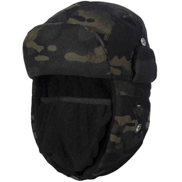Шапка ушанка KEOTICA ( КЕОТИКА ) Шугун зимняя мембрана камуфлированная camo-multi черный (1407974) - ВОЕНТОРГ ТЫЛОВИК