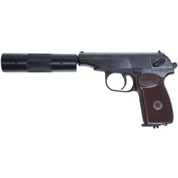 Пистолет Baikal ( Байкал ) пневматический ПМ Макарова ( PM Makarov ) Макарыч MP-654 К - 22 с фальшглушителем (3106025) - ВОЕНТОРГ ТЫЛОВИК