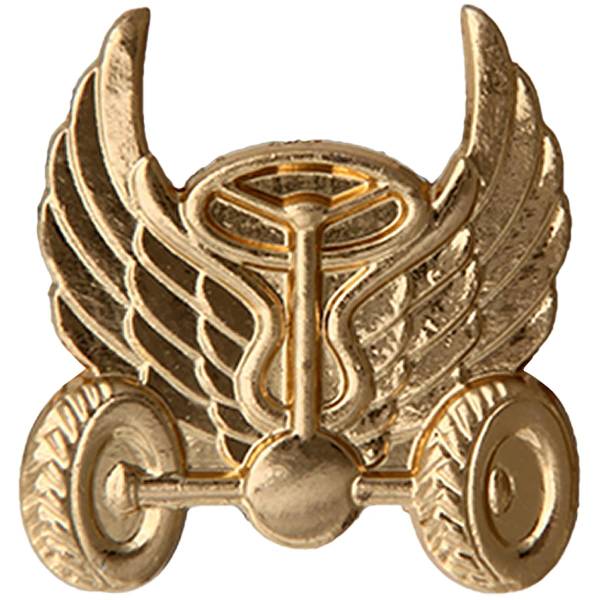 Эмблема ( знак ) петличная ( петлица ) Автомобильных войск нового образца золотистая (2102009) - HAKKI