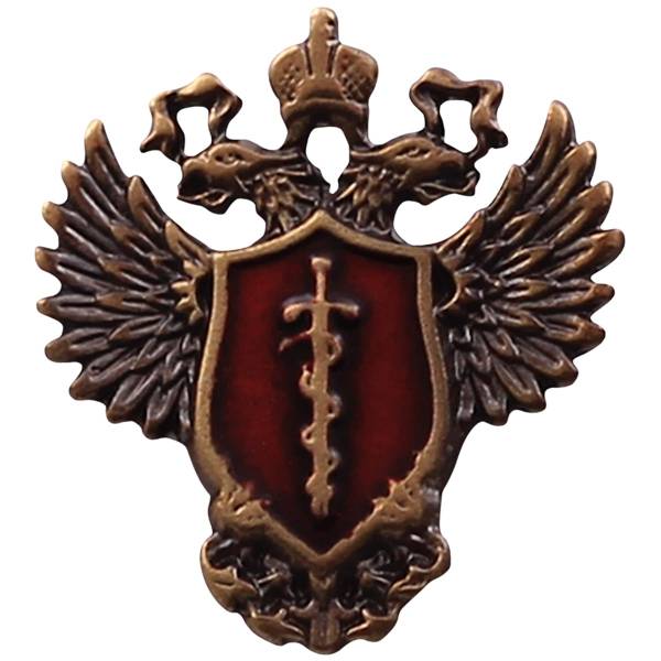Знак фрачный ГНК ( Госнаркоконтроля ) орел на пимсе (2302063) - HAKKI