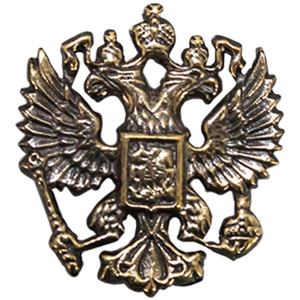 Знак фрачный Герб ( Орел ) России 14 мм бронзовый (2302134) - HAKKI